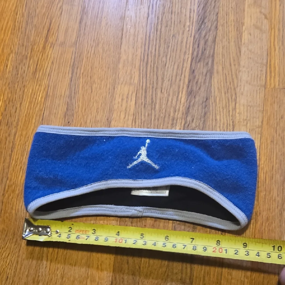 Nike Blue Gray‎ Jordan Jumpman Swoosh Terry Headband Sweatband